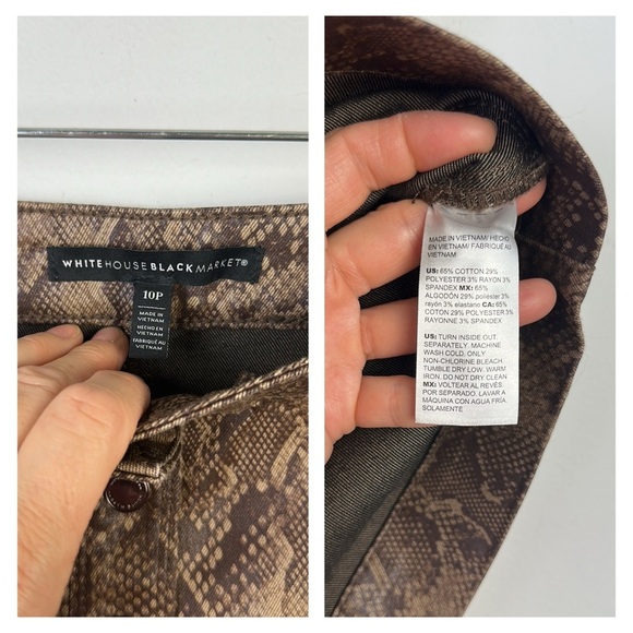 NWOT White House Black Market Print Coated Boot Skirt Viper Ravine 10P Stretch - Picture 16 of 16